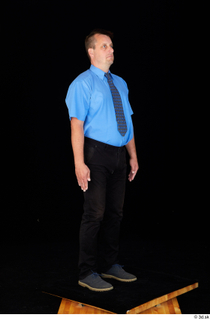 Paul Mc Caul black belt black trousers blue shirt blue…